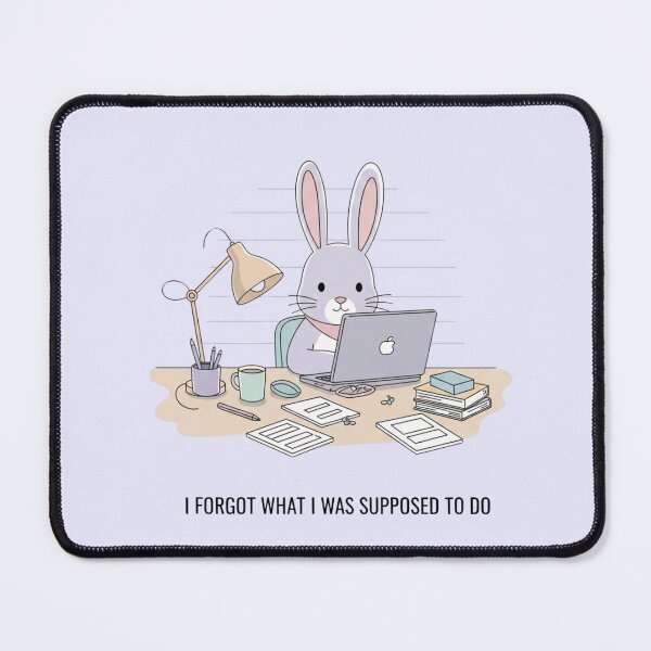 Item preview, Pastel Bunny I Forgot What I Was Supposed to Do Meme Art designed and sold by Moon's Arts.
