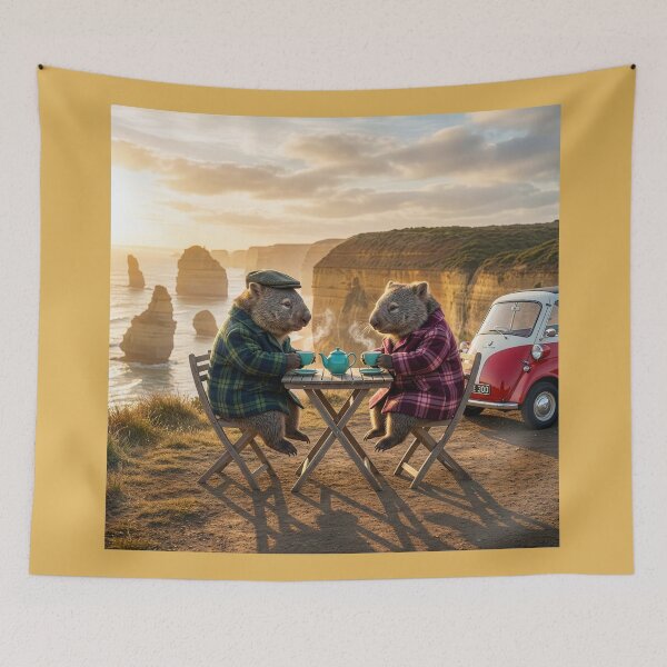 Item preview, Wombats Have Tea on the Australian Coast designed and sold by Tridentulus.