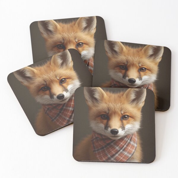Item preview, Baby Fox Wearing Scarf  designed and sold by LoopyPop.