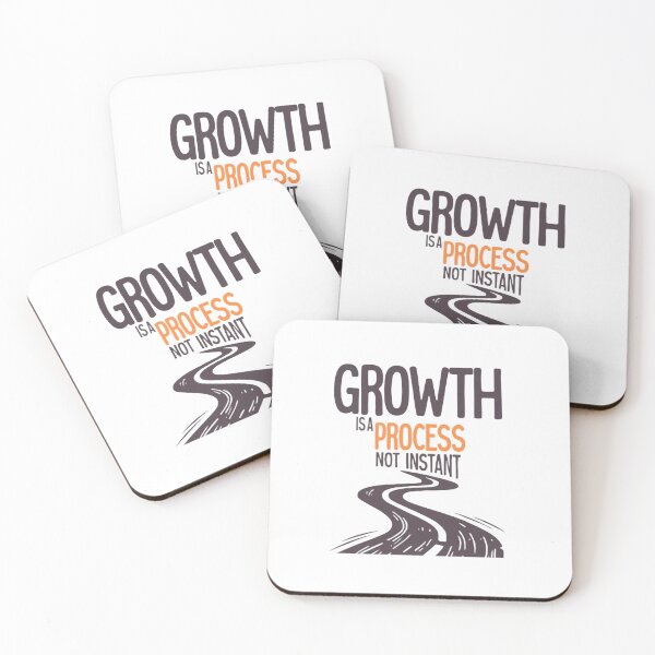 Item preview, Growth is a Process Not Instant Motivational Road Quote designed and sold by HBDStudio.