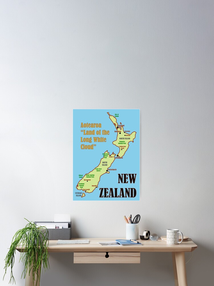 New Zealand Map Poster
