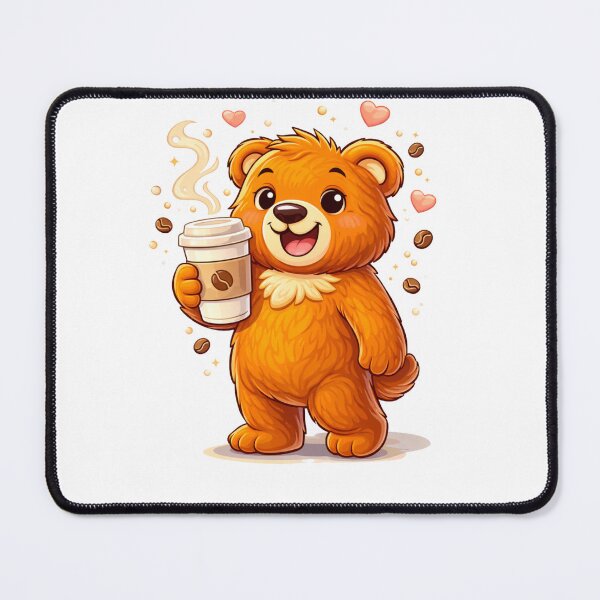 Item preview, Kawaii Teddy with Coffee Cup designed and sold by RelateAndTee.