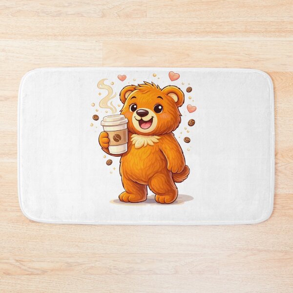 Item preview, Kawaii Teddy with Coffee Cup designed and sold by RelateAndTee.