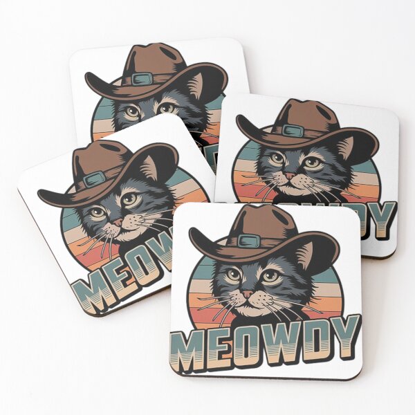 Item preview, Meowdy Partner – Cowboy Cat Retro Western Design designed and sold by Tomasz  Siennicki.