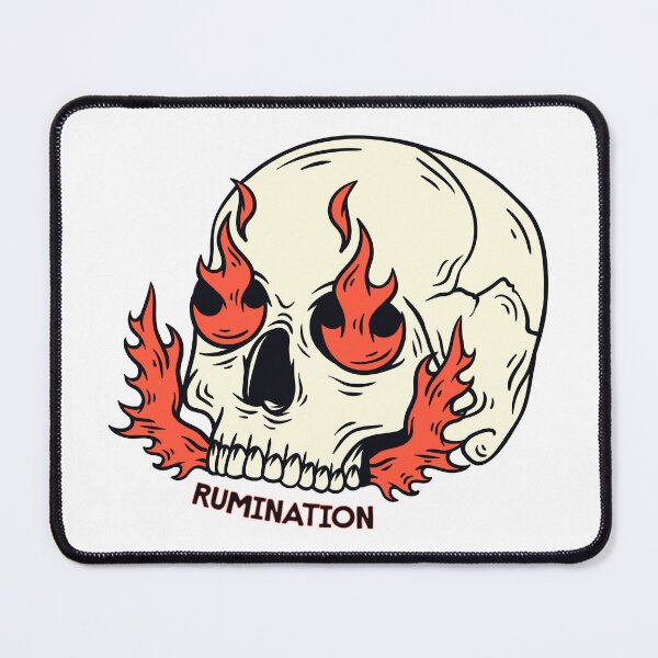 Item preview, Rumination – Flaming Skull Overthinking designed and sold by R-A Designs.