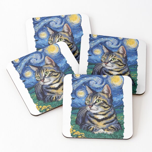 Item preview, Van Gogh Cat Gifts Tabby Cat Owner Cat Lady designed and sold by KevinorNorris.