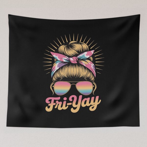 Item preview, Fri Yay Funny Friday Lovers Fri-Yay Teacher Weekend Tie Dye designed and sold by RonnasJackson.