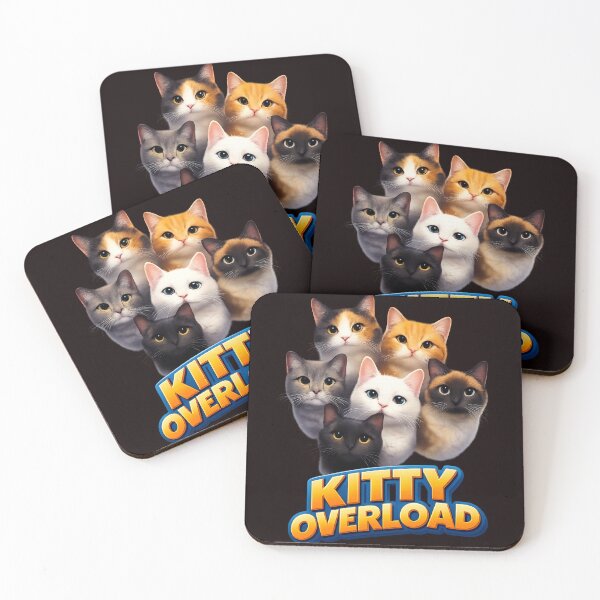 Item preview, Kitty Overload – 3D Cat Heads Illustration designed and sold by Tadeusz1.