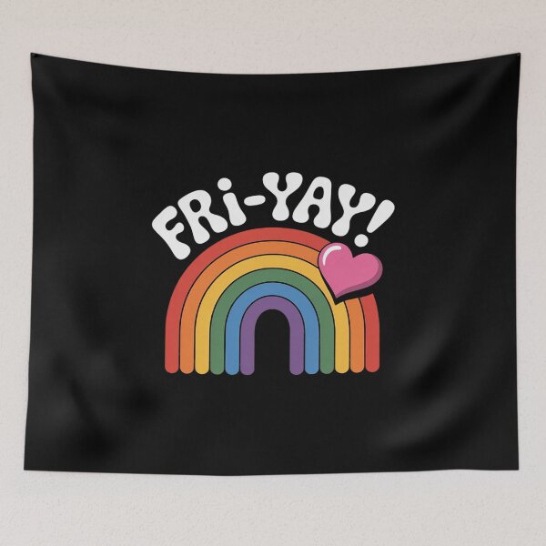 Item preview, Fri-yay Friyay rainbow weekend teacher childrens fun designed and sold by RonnasJackson.