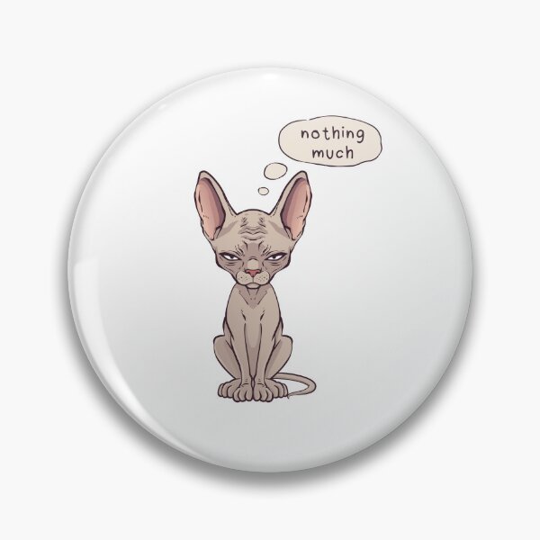 Item preview, Nothing Much Sphynx Cat Mood Illustration designed and sold by Radya Geraldi.