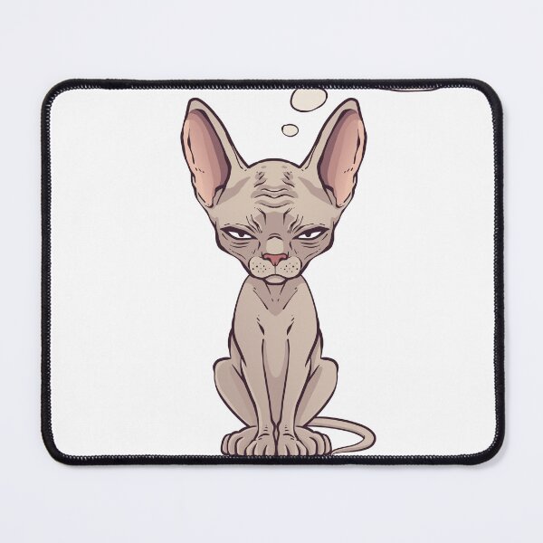 Item preview, Nothing Much Sphynx Cat Mood Illustration designed and sold by Radya Geraldi.