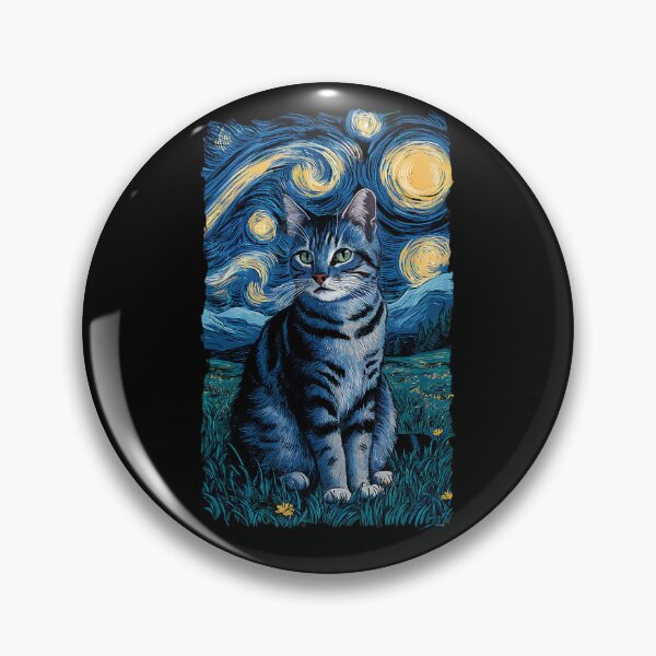 Item preview, Van Gogh Cat Gifts Tabby Cat Owners Cat Lady Black Men Cat designed and sold by KevinorNorris.