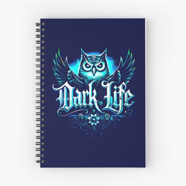 Item preview, Dark Owl Fantasy Illustration Blue Night Art designed and sold by VikArtStudio.