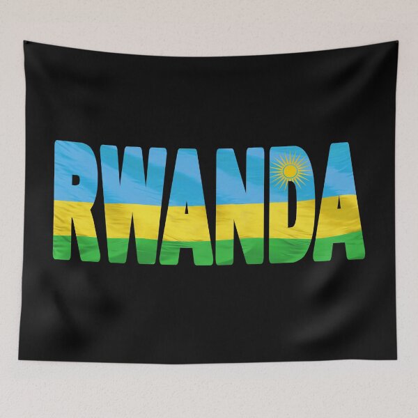 Item preview, RWANDA - Flag Flying in Wind cut to Letters Souvenir Sticker Shirt T-Shirt designed and sold by Adam Gormley.