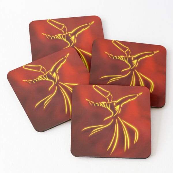 Item preview, Golden Whirl of Devotion – Sufi Dervish Silhouette on Crimson Light designed and sold by Fun In The Sun .