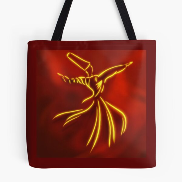 Item preview, Golden Whirl of Devotion – Sufi Dervish Silhouette on Crimson Light designed and sold by Fun In The Sun .