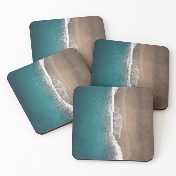 Item preview, Turquoise Tide Line Aerial Minimalism designed and sold by druidwolfart.