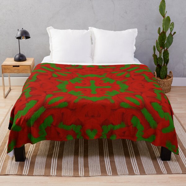 Item preview, Verdant Ember Mandala – Red & Green Organic Abstract Symmetry designed and sold by Fun In The Sun .