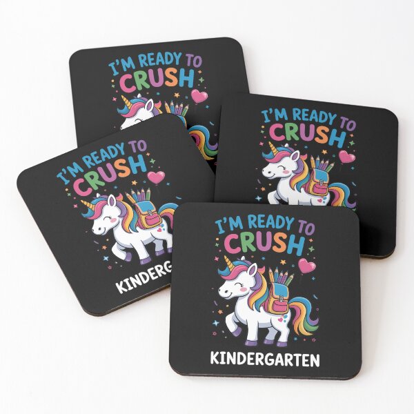 Item preview, Crush Kindergarten Girls Back to School Unicorn First Day  designed and sold by IdunayaStore.