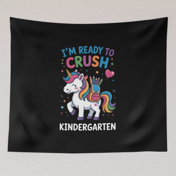 Item preview, Crush Kindergarten Girls Back to School Unicorn First Day  designed and sold by IdunayaStore.