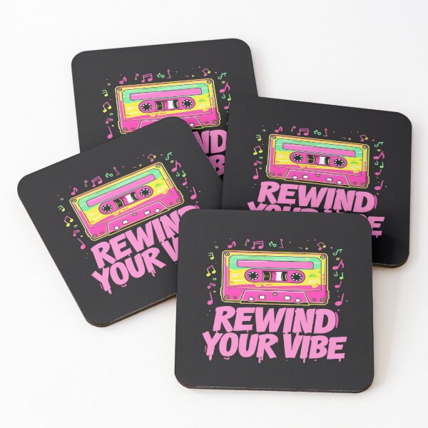 Item preview, Retro Cassette Tape Design – Rewind Your Vibe Neon Music Art for Posters, Tees & Digital Decor designed and sold by Bright Nest Studio.