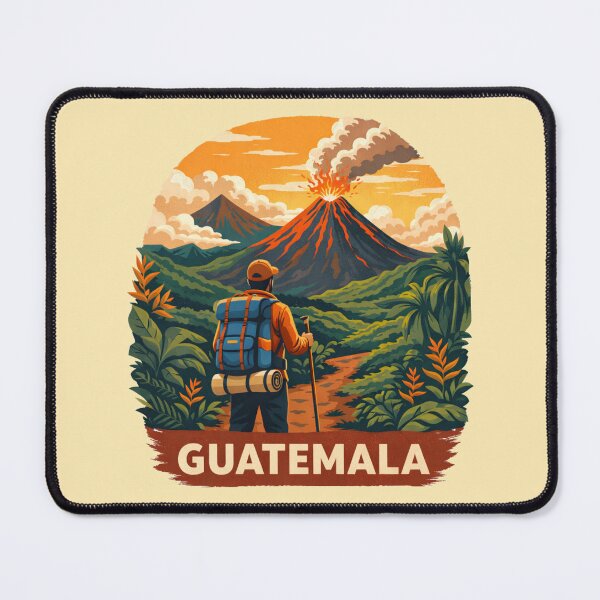 Item preview, Guatemala Volcano Hiking Trekking Art | Acatenango Adventure Travel Design designed and sold by Globalcitytees.
