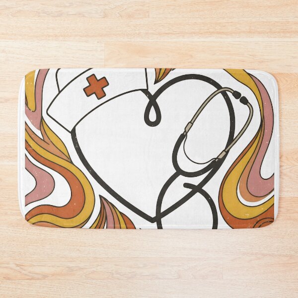 Item preview, Retro Nurse Heart Stethoscope – Vintage 70s Healthcare Worker Valentine's Day Gift Design designed and sold by Luminari Creations.