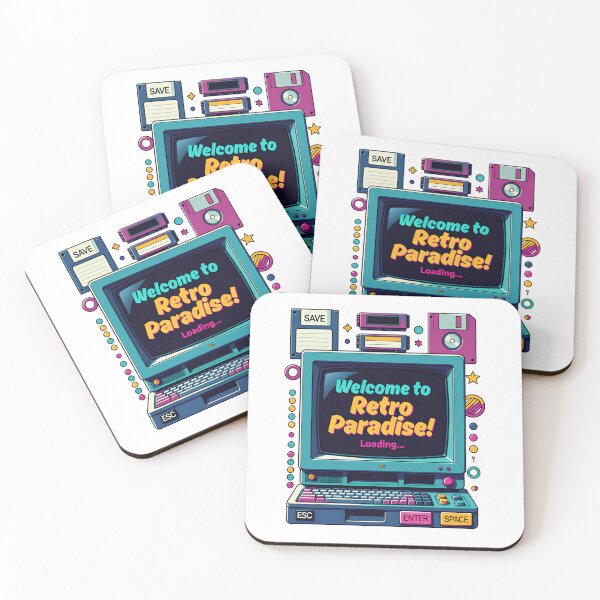 Item preview, Colorful retro computer gaming design designed and sold by worldshopcolor.