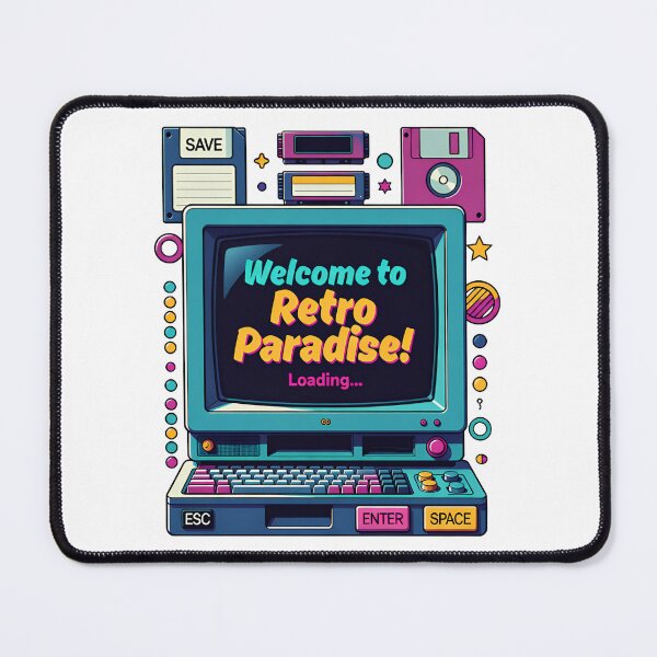 Item preview, Colorful retro computer gaming design designed and sold by worldshopcolor.
