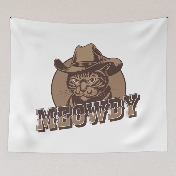 Item preview, Meowdy - Cowboy Cat Retro Western Design designed and sold by Tomasz  Siennicki.
