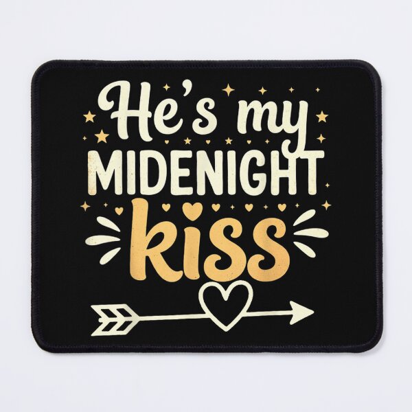 Item preview, Romantic New Year Eve He Is My Midnight Kiss Sparkly Stars Heart Design designed and sold by Jone Cham.