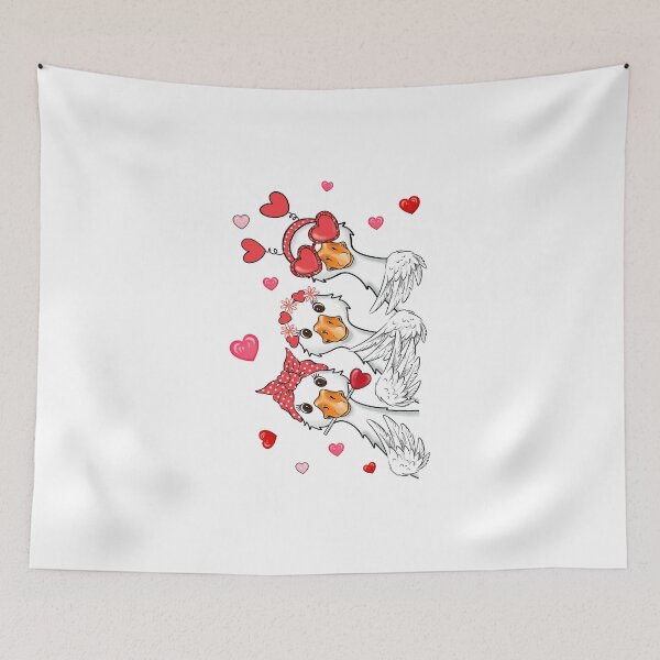 Item preview, Goose Couquette Glitter Loved, Funny Valentine, Be mine, Xoxo designed and sold by vintagearttee.