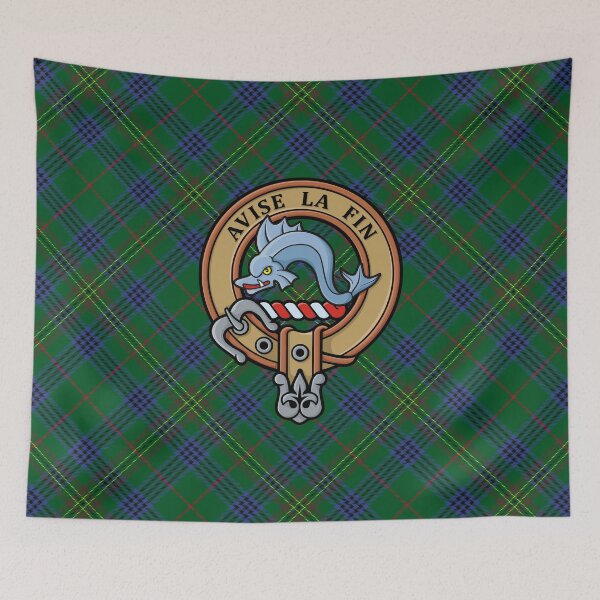 Item preview, Clan Kennedy Crest over Tartan designed and sold by sifis.