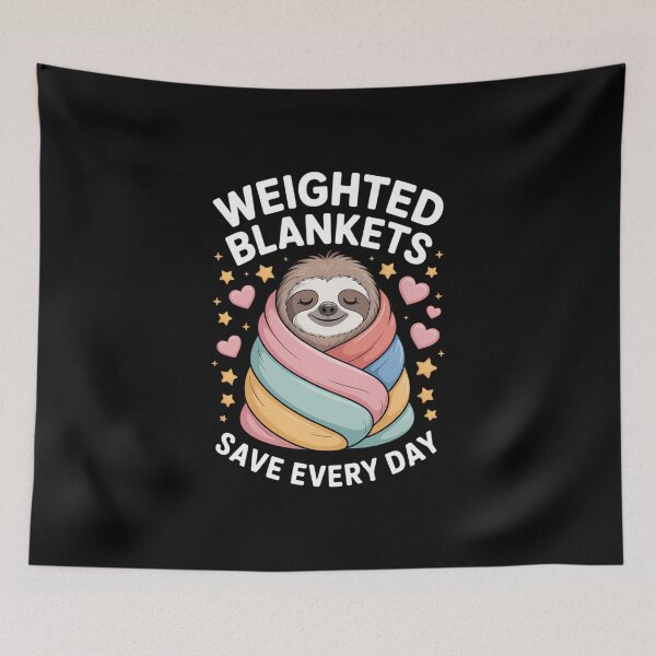 Item preview, Napping Sloth Sleep Weighted Blankets Save Every Day designed and sold by IdunayaStore.