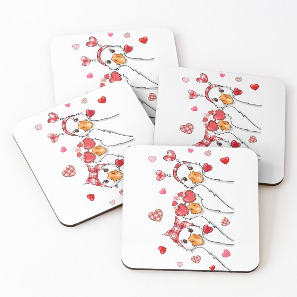 Item preview, Goose Couquette Loved, Funny Valentine, Be mine, Cupid designed and sold by vintagearttee.