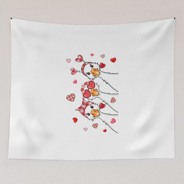 Item preview, Goose Couquette Loved, Funny Valentine, Be mine, Cupid designed and sold by vintagearttee.