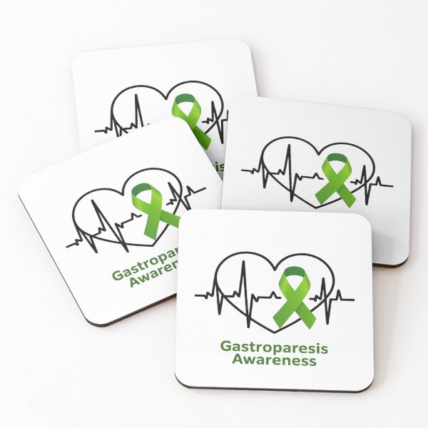 Item preview, Gastroparesis Awareness Heartbeat Support Green Ribbon designed and sold by KonopikaaArt.