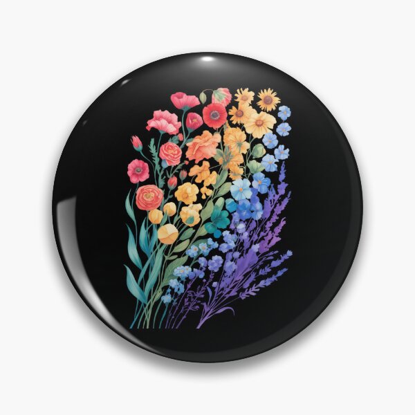 Item preview, Gay Pride Subtle Wildflowers LGBTQ Month Rainbow Flowers designed and sold by IdunayaStore.