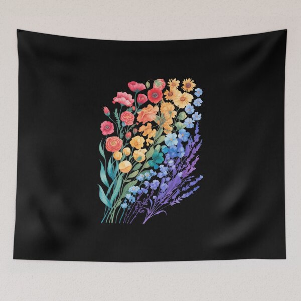 Item preview, Gay Pride Subtle Wildflowers LGBTQ Month Rainbow Flowers designed and sold by IdunayaStore.