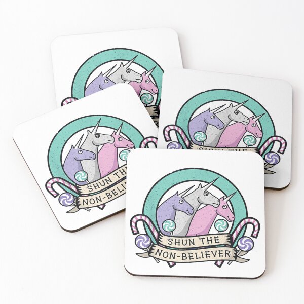 Item preview, Funny Unicorn Shun The Non Believer Magical Rainbow Candy Surreal Humor Art designed and sold by MariCanal.