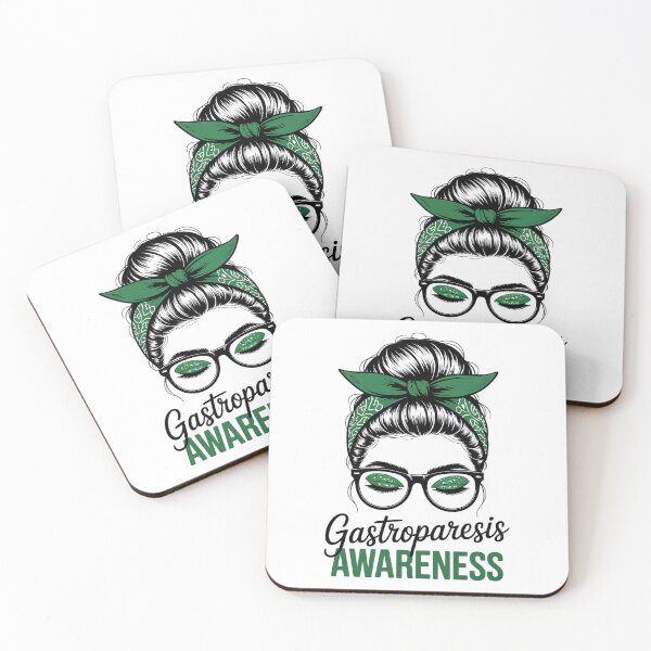 Item preview, Gastroparesis awareness messy hair bun for women designed and sold by KonopikaaArt.