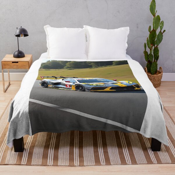 Item preview, Silver and yellow C8 Corvette race car on track. designed and sold by Alien-Architect.