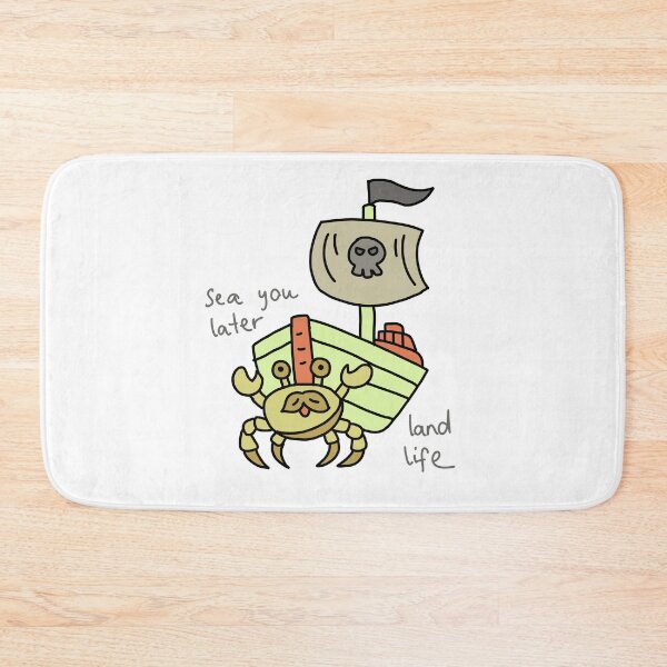 Item preview, Sea You Later Land Life Funny Pirate Crab Illustration designed and sold by Baby-Care.