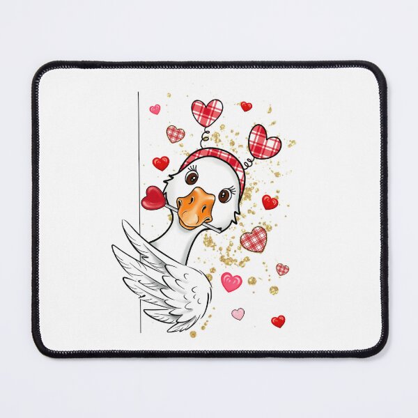 Item preview, Glitter Goose Couquette Loved, Funny Valentine, Be mine, Cupid designed and sold by vintagearttee.