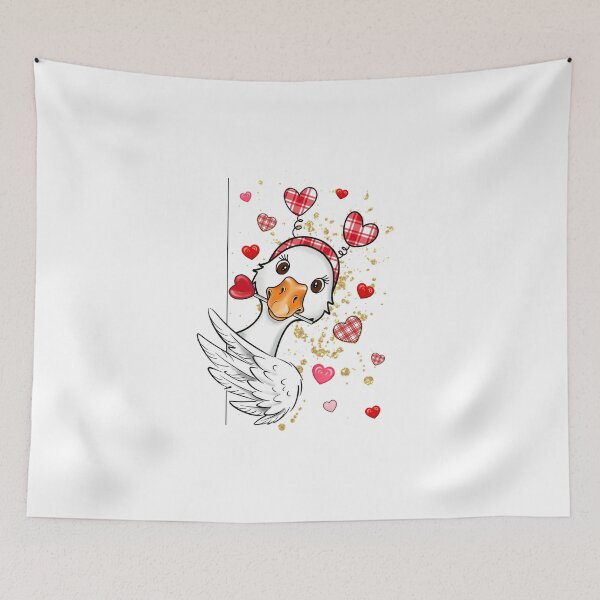 Item preview, Glitter Goose Couquette Loved, Funny Valentine, Be mine, Cupid designed and sold by vintagearttee.