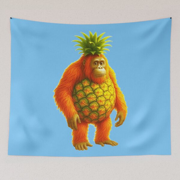 Item preview, Orangutini Ananasini - Italian Brainrot Meme designed and sold by The Art by Rossouw.