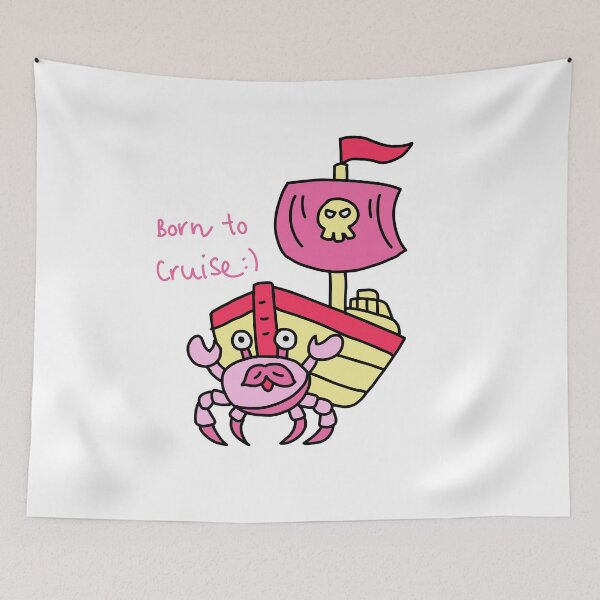 Item preview, Born to Cruise Funny Pirate Crab Illustration designed and sold by Baby-Care.
