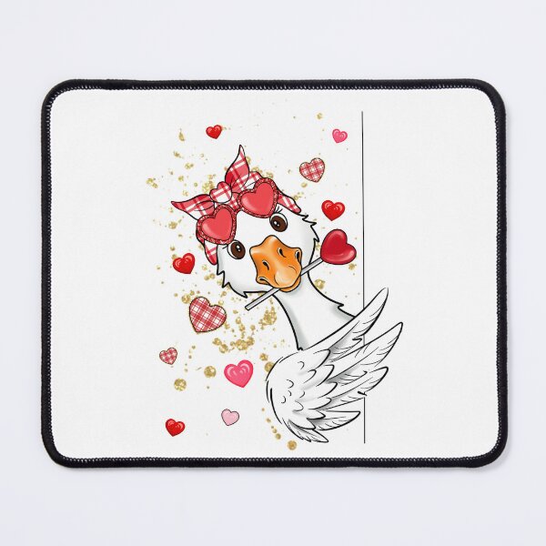 Item preview, Glitter Goose Couquette Loved, Funny Valentine, Be mine, Cupid, Animal Lover designed and sold by vintagearttee.