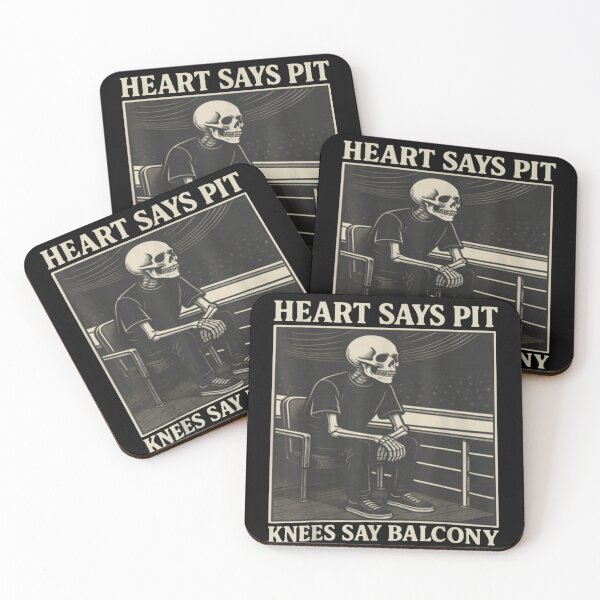 Item preview, Funny Concert Skeleton Heart Says Pit Knees Say Balcony Aging Music Lover designed and sold by MariCanal.