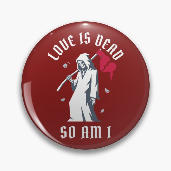 Item preview, Love is Dead. So Am I. – Goth Anti-Valentine Grim Reaper Vector designed and sold by devilfronty.
